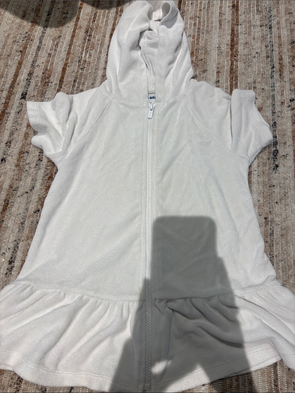 Old Navy White Kids One-Piece Zip Hoodie